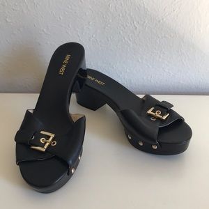 Nine West Buckle Slide Clog - Size: 8.5